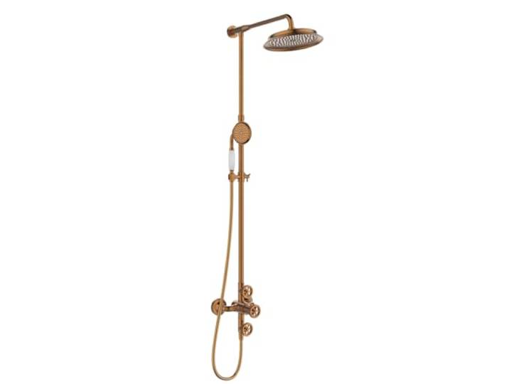 Essebagno Indus colonne de douche thermostatique cuivre brossé