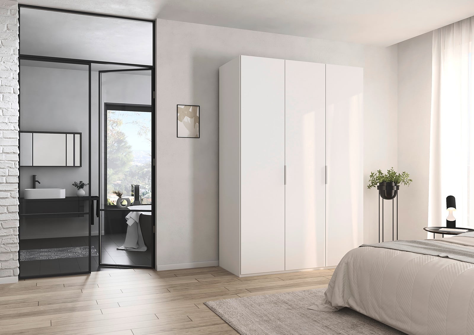 home24 Fifty Draaideurkast wit/alpinewit