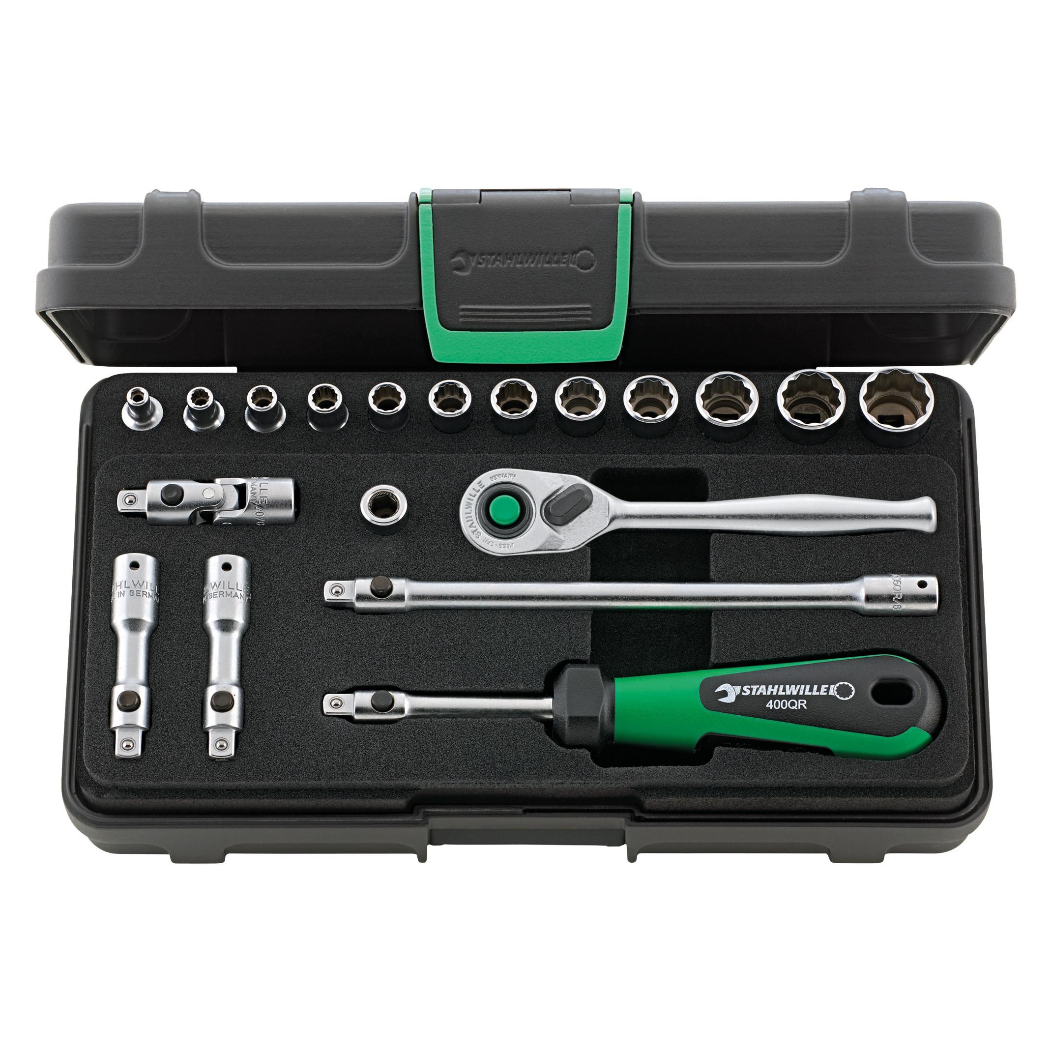 Stahlwille 40aD/12/7QR Steckschlüssel-Garnitur 1/4" Vierkant (1/2", 1/4", 1/8", 11/32", 3/16", 3/8", 5/16", 5/32", 7/16", 7/32", 9/16", 9/32") (96015208)