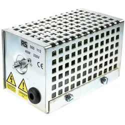 RS PRO Schaltschrank-Heizung, 40W, 88°C, 230V ac x, Elektronikzubehör + Gehäuse, Silber