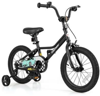 Costway 16 Inch Kids Bike Adjustable for 4-7 Years Old with Low-Step Frame
