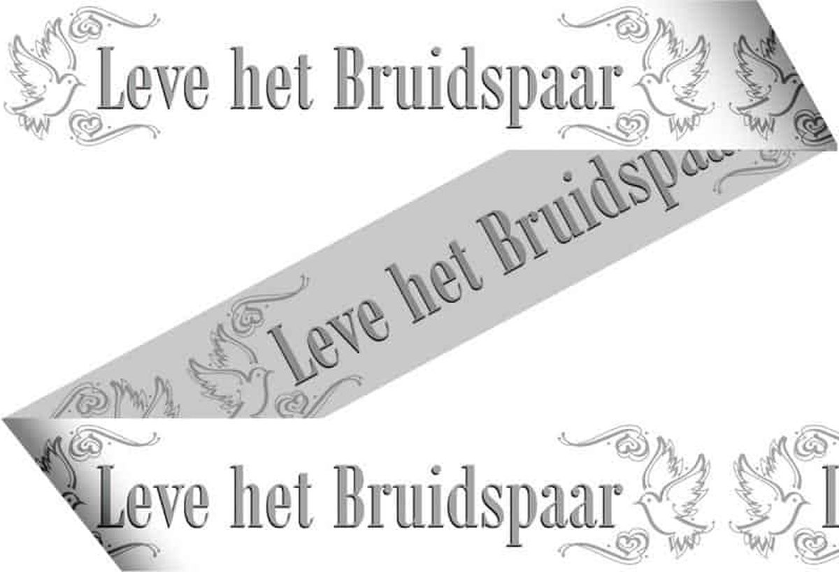 Folat Party Products Afzetlint Bruidspaar - 15 meter