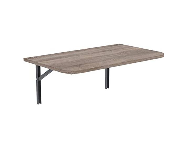 AKKE Klapptisch Wandklapptisch Esstisch - Klappbar Faltbar Platzsparend - Abgerundete Ecken - 100cm x 40cm - Trüffel