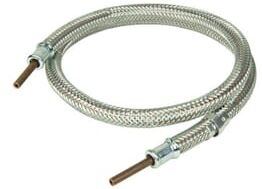 Hamilton Gas Products Ltd LPG Stainless Steel Overbraid Gas Hose - 1/4 Copper Standpipe x 1M