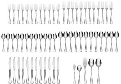 Oneida Flight 65-Piece Everyday Flatware Set, Service For 12 - 65-Piece Set