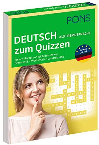 PONS Deutsch als Fremdsprache zum Quizzen: Sprach-Rätsel von leicht bis schwer zu Grammatik, Wortschatz und Landeskunde: Wie gut ist Ihr Deutsch? ... Wortschatz und Landeskunde (PONS zum Quizzen) - Preis vom 10.10.2026 11:48:34 h