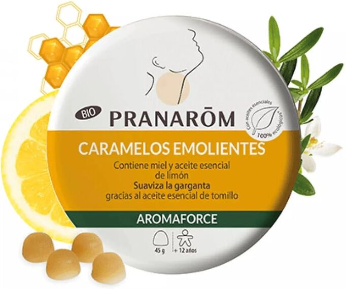 Pranarom Pastilhas Emolientes Mel e Limão Bio
