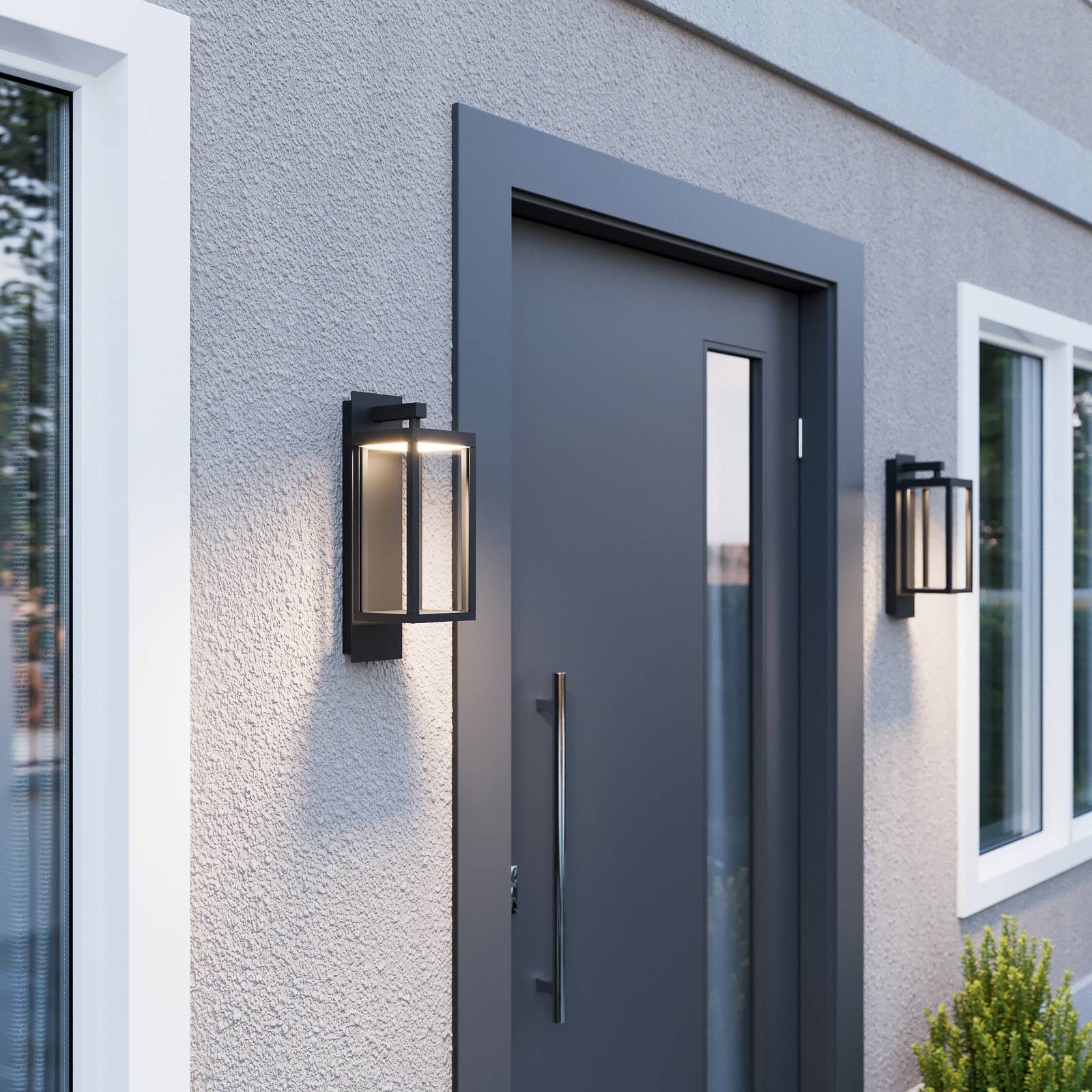 LED Outdoor Wall Light Ferdinand Lucande, Alu / grey / zinc, Aluminium, Modern, Outdoor Wall Light