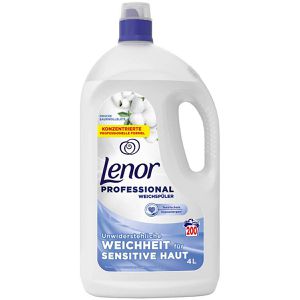 Lenor Weichspüler Professional Hochkonzentrat, Sensitiv, Frische Baumwollblüte, 4 Liter, 200 Waschladungen