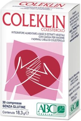 A.B.C. TRADING Srl Coleklin Colesterolo Monacoline <3mg 30 Compresse - Integratore per il Controllo del Colesterolo