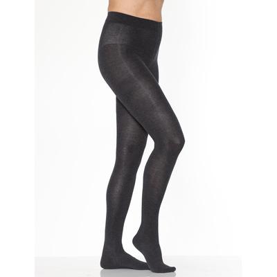 Thermostrumpfhose ROGO, Damen, Gr. 4/46, grau (anthrazit), 75% Baumwolle, 22% Polyamid, 3% Elasthan, Strumpfhosen