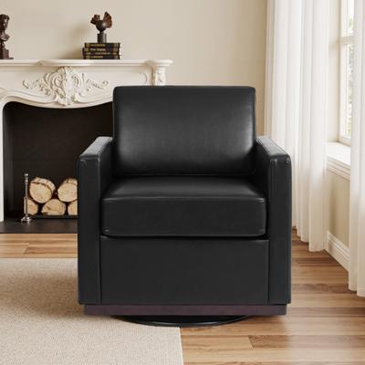 uixe Modern Upholstered Swivel Accent Chair with Pocket Spring Seat
