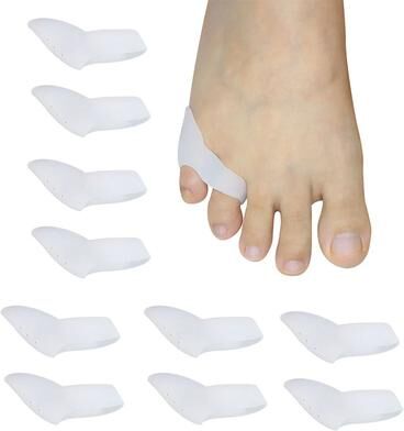 Uplifted Goods Gel Pinky Toe Separator And Protector Set white 10pcs