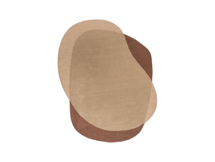 Handgetufteter Designer Wollteppich „Element Moore Caramel“, verschiedene Grössen Brauntöne BRINK & CAMPMAN