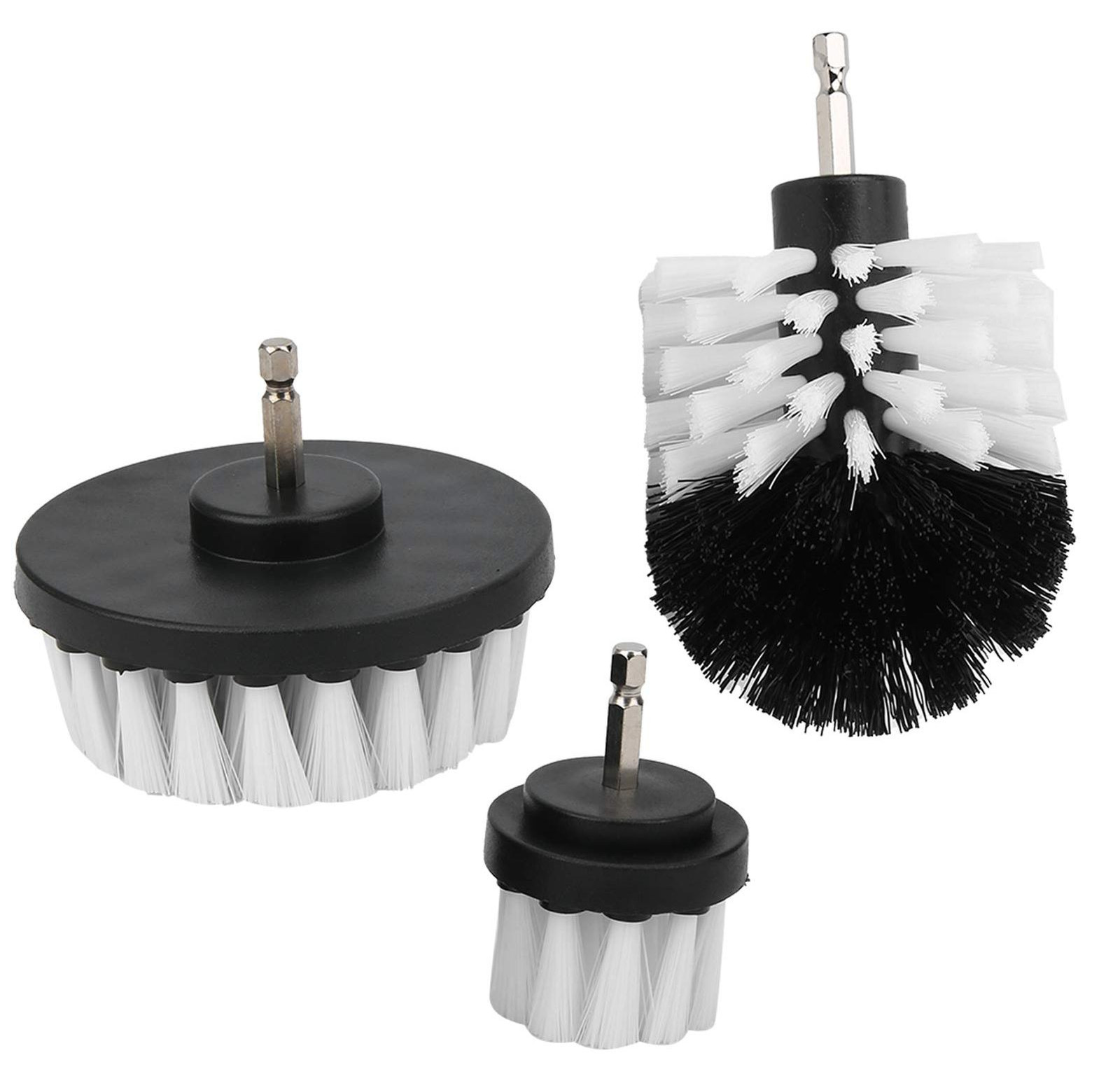 Dripio 3-delige nylon borstelset voor badkamers, tegels, voegen en tapijten