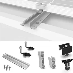 K2 Systems MiniRail MK2 Set auf Trapez Schrägdach S Aufständerung für 6 Module