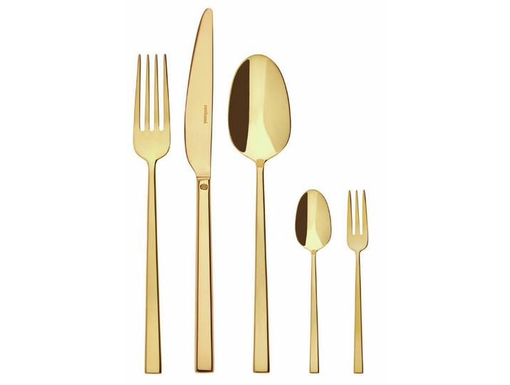 sambonet Kombiservice Sambonet Rock Besteckset 60-teilig PVD Gold