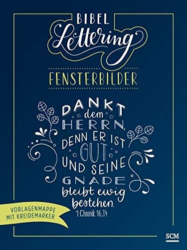 Bibel-Lettering Fensterbilder: Vorlagenmappe mit Kreidemarker - Preis vom 30.09.2026 09:01:18 h