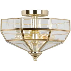 Elstead Lighting, Deckenleuchte, Old Park Deckenleuchte E27 2-fach Poliertes Messing (E27)