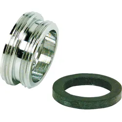 Reduzierstück Messing verchromt AG M22X1 auf AG M24X1