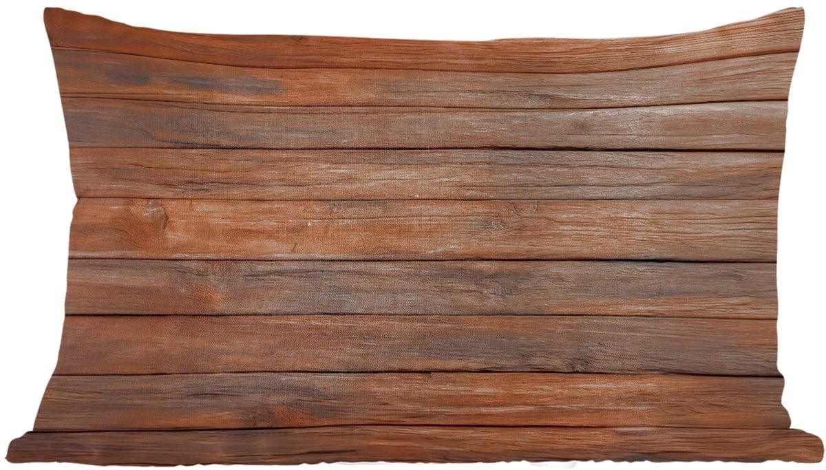 Sierkussen met houten plankpatroon voor de woonkamer, Natuurlijk
