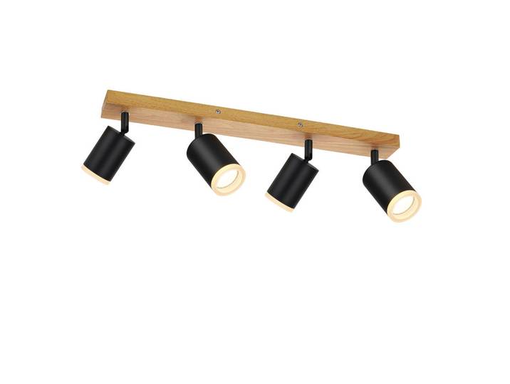 ZMH Deckenstrahler Lumio 6/15/54 cm, Schwarz, Kunststoff, Vintage, Gu10, 6x15x54 cm, Lampen & Leuchten, Innenbeleuchtung, Spots & Strahler, Deckenspots