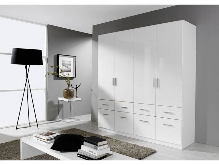 Kleiderschrank Celle 181 x 197 cm Weiß Dekor