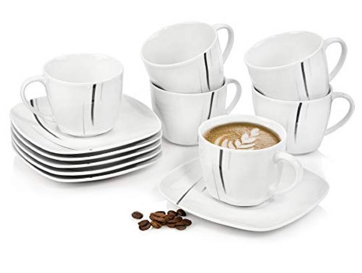SÄNGER Kaffeeservice Bilgola Black Lines aus Porzellan, Kaffee