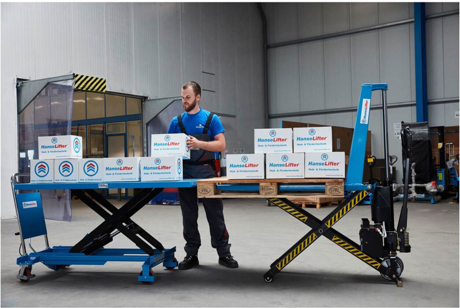 HanseLifter Hubtischwagen mit großer Plattform, Tragf.: 500 kg, Typ: SPB500 (GE0024075)