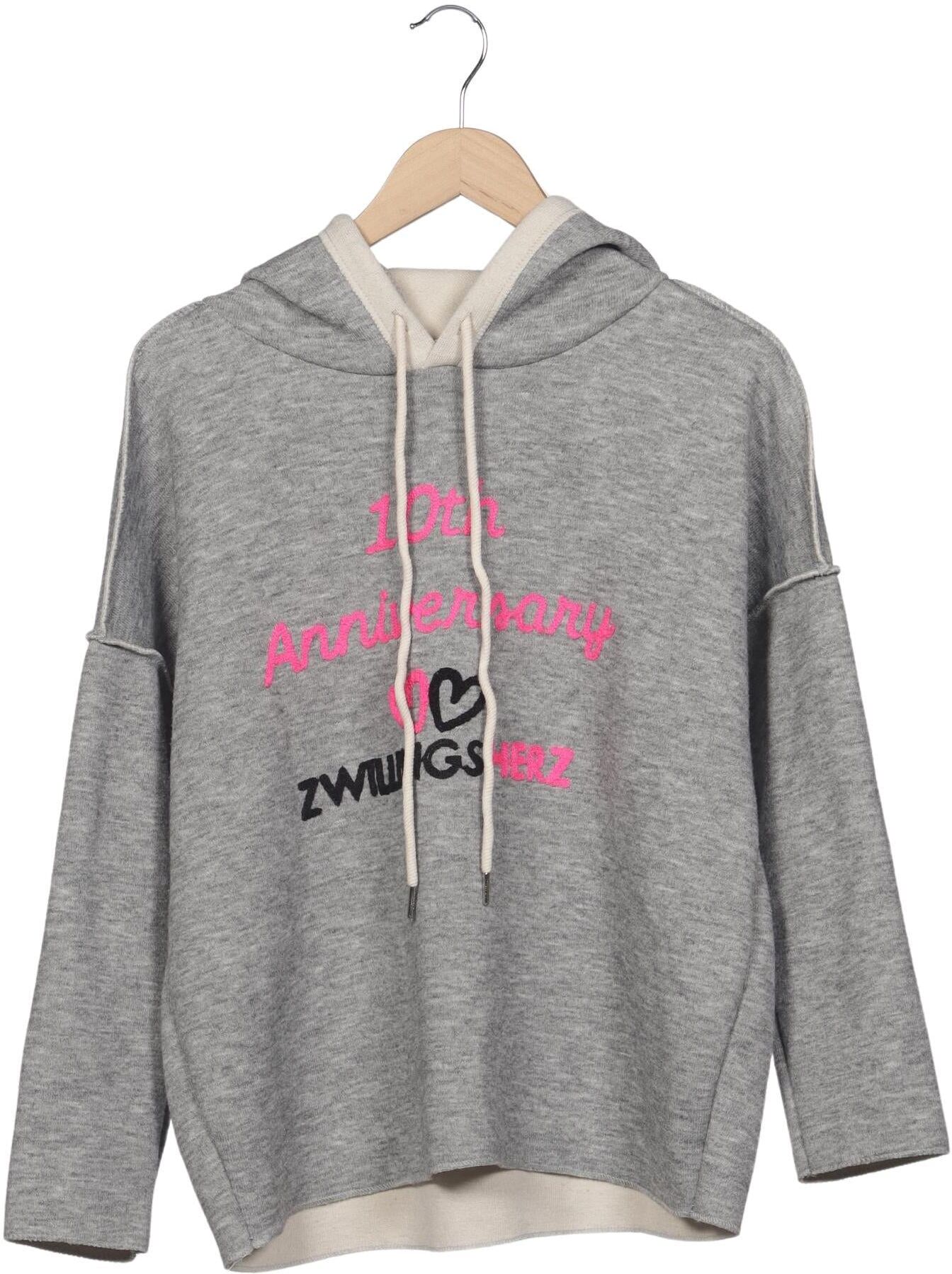 Zwillingsherz Damen Pullover, Grau, Gr. S, Synthetik / Elasthan - Second Hand