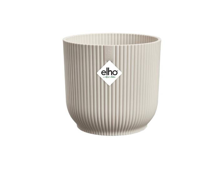Blumentopf ELHO Vibes Fold Rund 40 cm , beige (weiß), Pflanzgefässe, Blumentopf