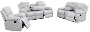 Clihome Grey Flannel 3-Piece Couch Living Room Sofa Set