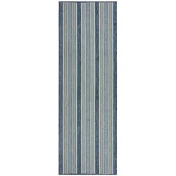 KADIMA DESIGN Teppich Indoor Outdoor Streifenmuster pflegeleicht | 80x230cm