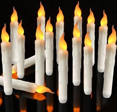 Inspired Living 6.5 Inch LED Taper Candles Battery Operated Flameless Candles For Window And Holiday Decor 6pcs
