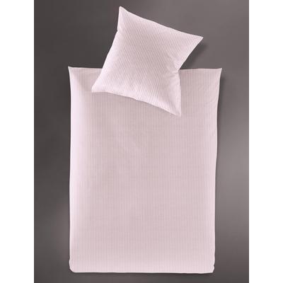 Bettwäsche IRISETTE "Lumen 8129", lila (mauve), B/L: 155cm x 200cm, 1 Stk., 1 Stk., Interlock-Jersey, B/L: 80cm x 80cm, 2 Stk., Interlock-Jersey, Obermaterial: 100% Baumwolle, Bettwäsche, Bettwäsche, hochwertig und traumhaft weich