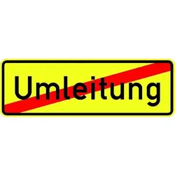 Magni, Sicherheitskennzeichnung, VKZ.457.2, 1050x350mm Ende der Umleitung RAL-Gütezeichen Folie RA1