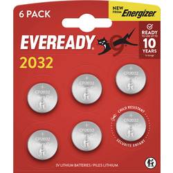 Eveready Knopfzelle CR2032 3 V 6 St. E304439600