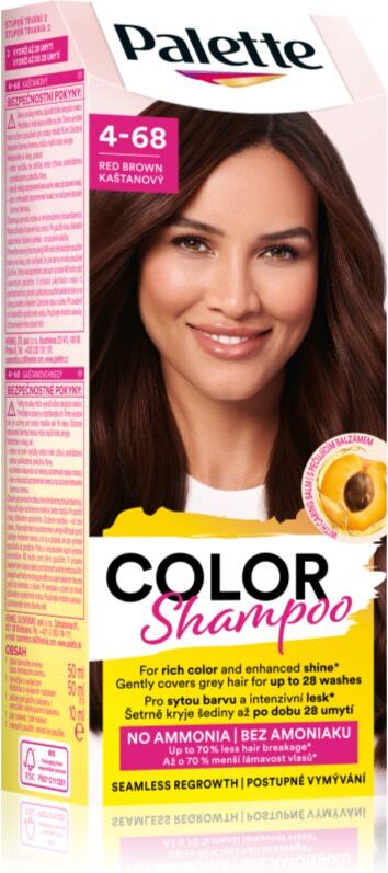 Schwarzkopf Palette Color Shampoo shampoing colorant teinte 4-68 Red Brown 50 ml