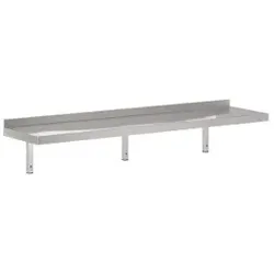 Chefgastro 300 Edelstahl Wandbord 2000 Inkl. Konsoles BxTxH 2000x300x320mm
