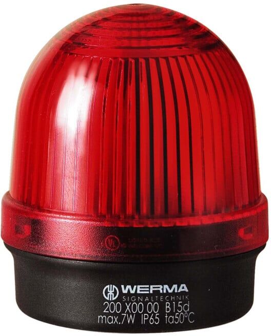 Werma Lampe permanente 12-240V rouge 20010000 (1253500)