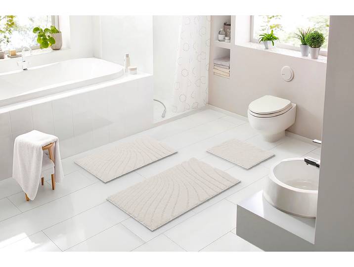 Badematte Caffi 50 x 60cm Weiß/Ivory
