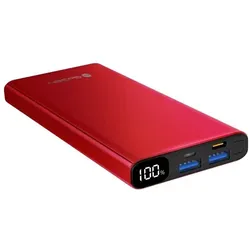 GoGen Powerbank Power Bank 10 000 mAh PB100008R czerwony (10000 mAh), Powerbank, Rot