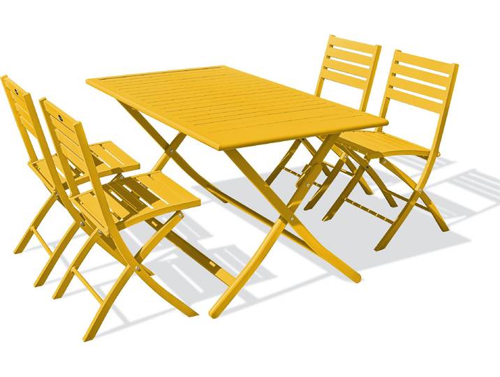 Ensemble repas de jardin en aluminium