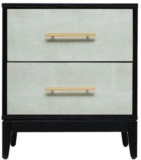 Sango Shagreen 2 Drawer Nightstand, Black- Stylish and Functional Storage