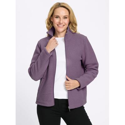 Fleecejacke CLASSIC BASICS, Damen, Gr. 50, lila (feige), 100% Polyester, unifarben, Jacken Fleecejacke