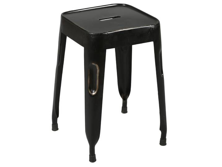 Tabouret en acier noir