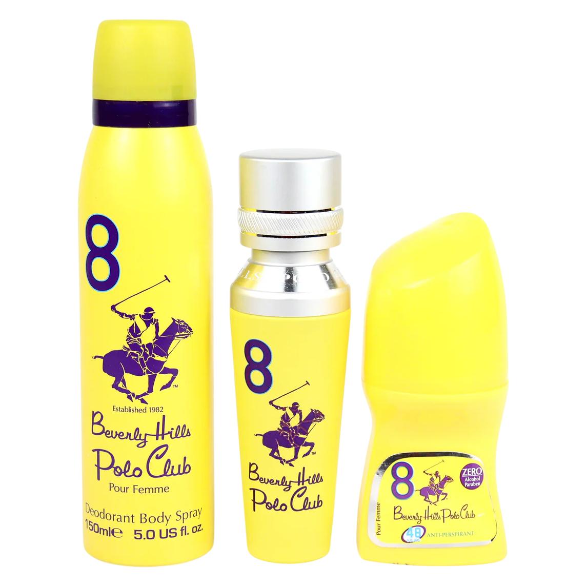 Beverly Hills Polo Club 1982 - Sport 8 Eau De Parfum + Frische Body Spray + No.8 Anti-Transpirant Deodorant Roll-On (56461167)