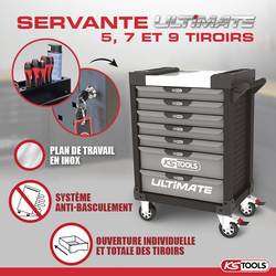 KS Tools 809.0007 Werkstattwagen Edelstahl