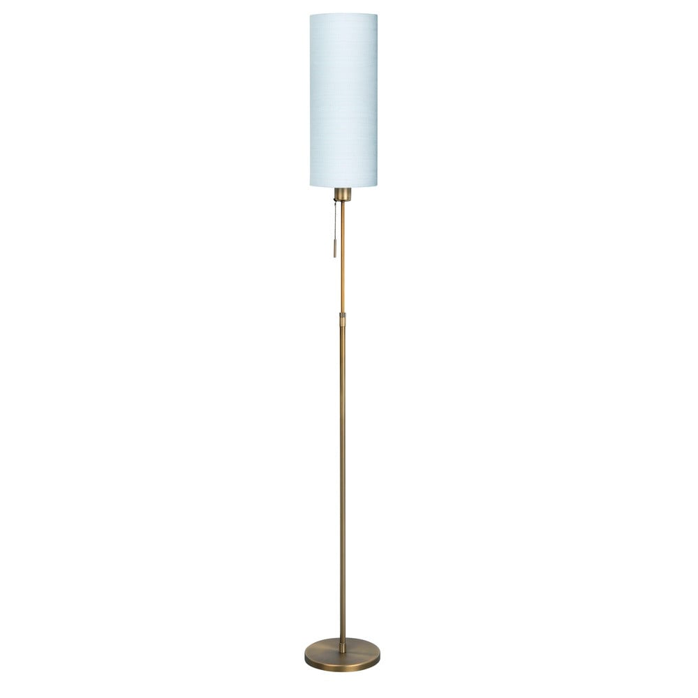 Highlight Vloerlamp Victoria koper brons met witte stoffen kap, Hoogte: 180 cm