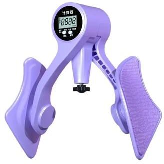Uplifted Goods Digital Counter Hip Trainer Adjustable Pelvic Floor & Inner Thigh Fitness Tool purple